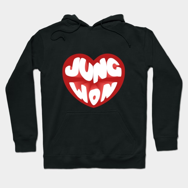 ENHYPEN JUNGWON HEART Hoodie by moonphile